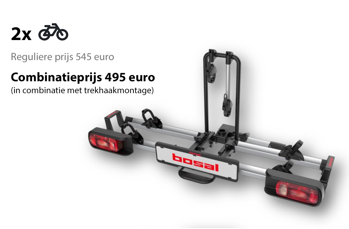 Bosal Comfort Pro fietsendrager voor 2 of 3 fietsen (ook elektrisch)
